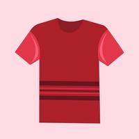 rood gemakkelijk t-shirt vector illustratie voor grafisch ontwerp en decoratief element