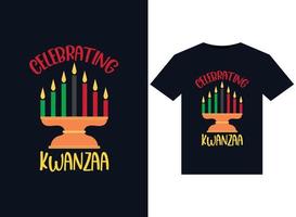 vieren kwanzaa illustraties voor drukklare t-shirts ontwerp vector