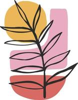 minimaal abstract kunst planten vector ontwerp illustratie