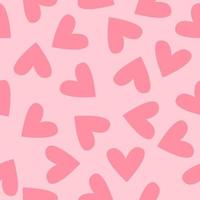 roze harten Aan roze achtergrond naadloos patroon vector