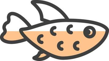 oranje exotisch vis, illustratie, vector, Aan een wit achtergrond. vector