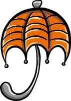 oranje paraplu, illustratie, vector Aan wit achtergrond