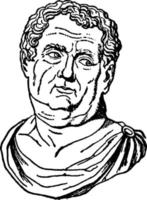 keizer aulus vitellius, wijnoogst illustratie vector