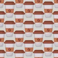 koffie naar Gaan patroon, naadloos patroon Aan wit achtergrond. vector