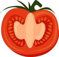 gehakt tomaat, illustratie, vector Aan wit achtergrond