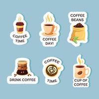 drinken koffie waardering sticker vector