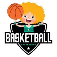 logo ontwerp voor basketbal sport vector