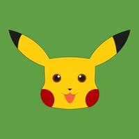 pikachu, illustratie, vector Aan wit achtergrond.