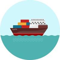 lading schip ,illustratie, vector Aan wit achtergrond.