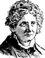 harriet beecher opbergen, wijnoogst illustratie vector