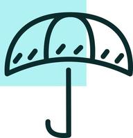klassiek paraplu, icoon illustratie, vector Aan wit achtergrond