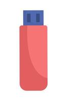 USB flash rit semi vlak kleur vector voorwerp. digitaal gegevens opslag. bewerkbare element. vol formaat item Aan wit. technologie gemakkelijk tekenfilm stijl illustratie voor web grafisch ontwerp en animatie