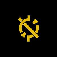 geel Log in cirkel logo ontwerp vector