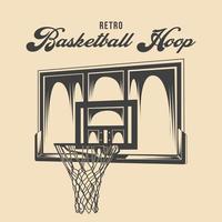 retro basketbal hoepel vector voorraad illustratie