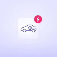 ev opladen mobiel app icoon. digitaal toepassing naar vind opladen stations voor elektrisch voertuigen. vector