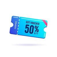 50 procent coupon Promotie uitverkoop voor website, internet advertenties, sociaal media. groot uitverkoop en super uitverkoop coupon code 50 procent korting geschenk tegoedbon coupon vector. vector