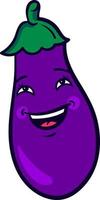 schattig aubergine ,illustratie,vector Aan wit achtergrond vector