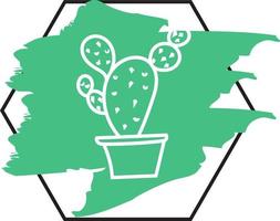 engel vleugel cactus, icoon illustratie, vector Aan wit achtergrond