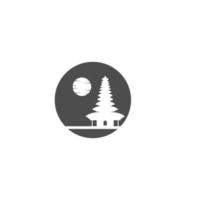 tempel Bali icoon ontwerp illustratie vector
