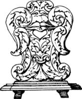 Duitse 17e eeuw stoel, wijnoogst illustratie. vector