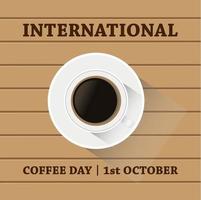 Internationale koffie dag vector voorraad illustratie