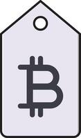 bitcoin label vector illustratie Aan een achtergrond.premium kwaliteit symbolen.vector pictogrammen voor concept en grafisch ontwerp.