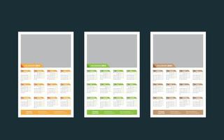 een bladzijde muur kalender 2023 vector