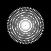 hedendaags mandala gemaakt van cirkel en voor de helft cirkel vorm samenstelling. modern hedendaags mandala voor logo, overladen, decoratie of grafisch ontwerp. vector illustratie