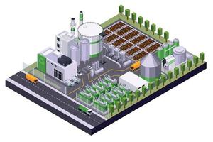 bio brandstof fabriek samenstelling vector