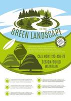 vector poster voor groen landschap ontwerp bedrijf