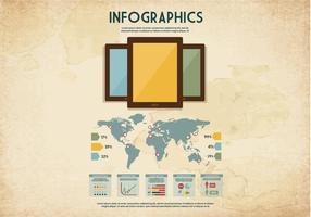 Tablet infographics vector