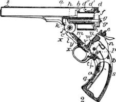 revolver, wijnoogst illustratie. vector