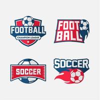 voetbal of voetbal embleem set vector