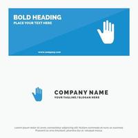 lichaam taal gebaren hand- koppel solide icoon website banier en bedrijf logo sjabloon vector