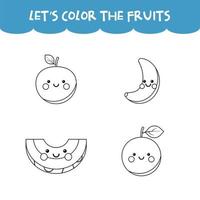 kleur spel schattig vers fruit vector