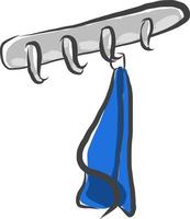sorbisch met blauw handdoek, vector of kleur illustratie.