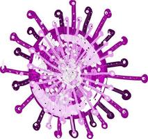 roze covid 19 corona virus, illustratie, vector Aan wit achtergrond