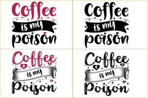 koffie motivatie citaten typografie of koffie typografie t overhemd vector