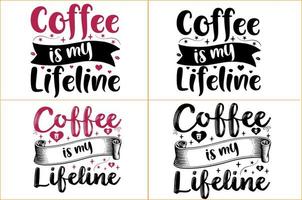 koffie motivatie citaten typografie of koffie typografie t overhemd vector