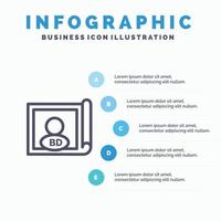 Bangladesh land vlag Internationale lijn icoon met 5 stappen presentatie infographics achtergrond vector