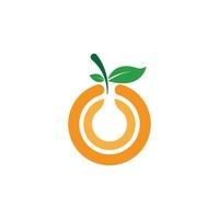 oranje fruit logo vector