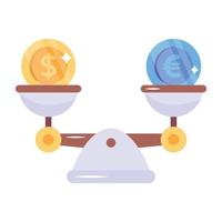 begroting balans vlak icoon ontwerp vector
