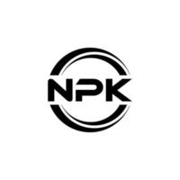 npk brief logo ontwerp in illustratie. vector logo, schoonschrift ontwerpen voor logo, poster, uitnodiging, enz.