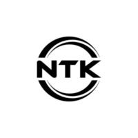 ntk brief logo ontwerp in illustratie. vector logo, schoonschrift ontwerpen voor logo, poster, uitnodiging, enz.