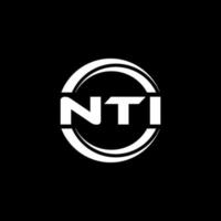 nti brief logo ontwerp in illustratie. vector logo, schoonschrift ontwerpen voor logo, poster, uitnodiging, enz.