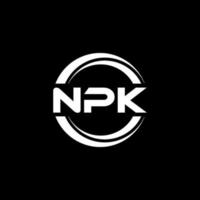 npk brief logo ontwerp in illustratie. vector logo, schoonschrift ontwerpen voor logo, poster, uitnodiging, enz.