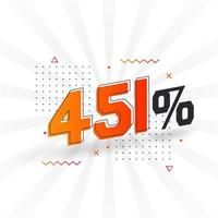 451 korting afzet banier Promotie. 451 procent verkoop promotionele ontwerp. vector