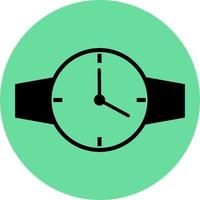 zwart horloge, illustratie, vector Aan wit achtergrond.