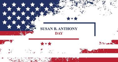 Susan b. anthony dag achtergrond. vector