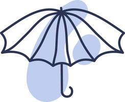paraplu voor regenachtig dagen, illustratie, vector Aan een wit achtergrond.